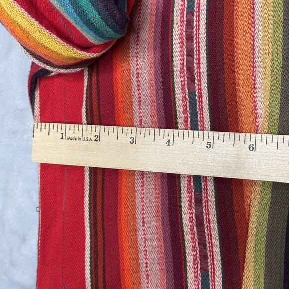 Silverado Shirt Women XL Serape Striped Western Silver Tone Button USA Cotton - Picture 11 of 14